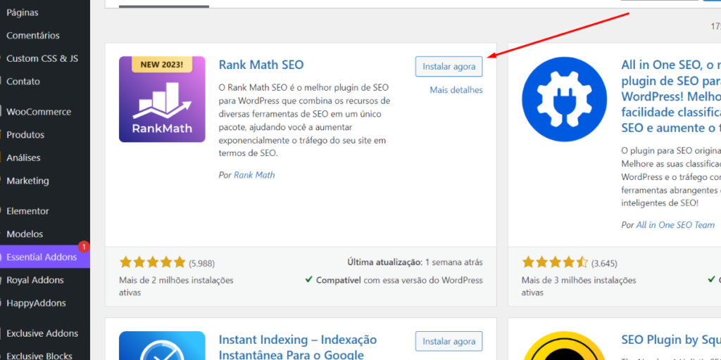 Configurando o AMP com Rank Math SEO