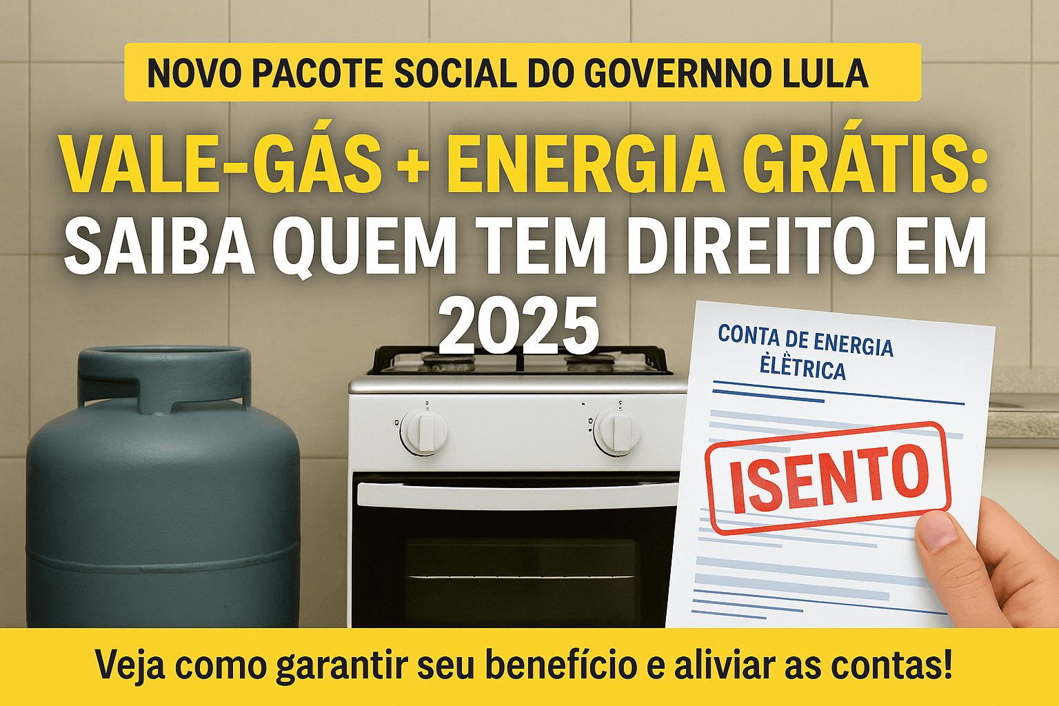 Novo Vale-Gás 2025: Quem vai receber, Quanto vai ser e Quando começa o Pagamento