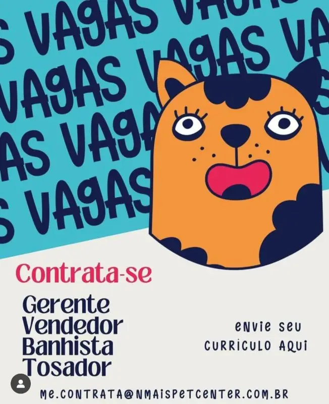 4 Vagas de emprego para Gerente, Vendedor, Banhista, Tosador na empresa Nmais Petcenter em 09/09