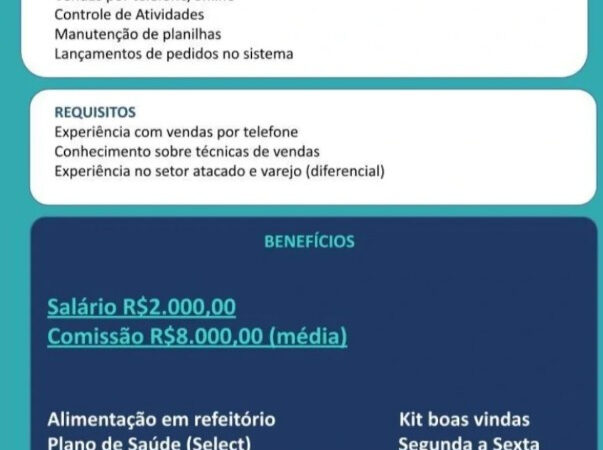 1 Vaga de emprego para Consultor Comercial na empresa Rh alphabrimportacao em 10/09