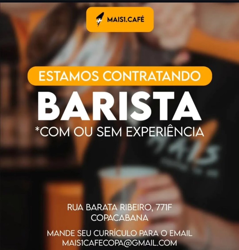 1 Vaga de emprego para Barista sem experiência na empresa Maisi.Café em 19/09