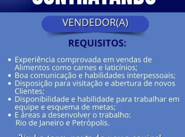 1 Vaga de emprego para Vendedor A na empresa Marechal Vendas em 09/09