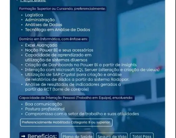 1 Vaga de emprego para Analista Setor Torre De Controle na empresa Lamonica Logistica em 10/09