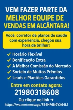 1 Vaga de emprego para Corretor De Planos De Saúde na Cidade Rio de Janeiro em 11/09