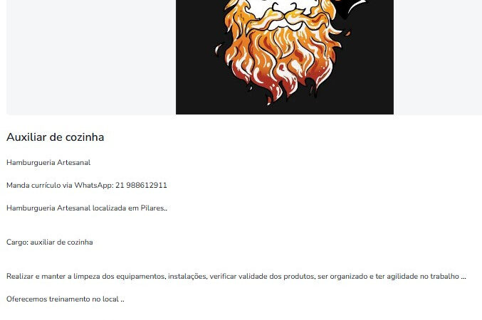 1 Vaga de emprego para Auxiliar De Cozinha na empresa Culinária Artesanal em 11/09