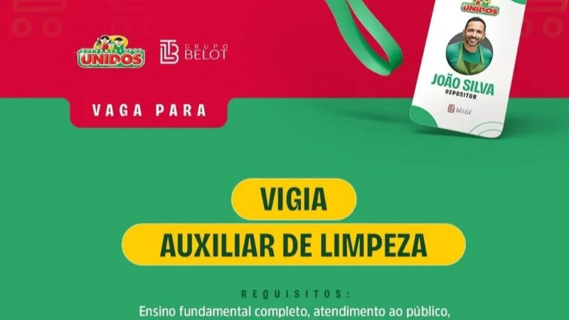 2 Vagas de emprego para Vigia, Auxiliar De Limpeza na empresa Unidos Belot em 09/09