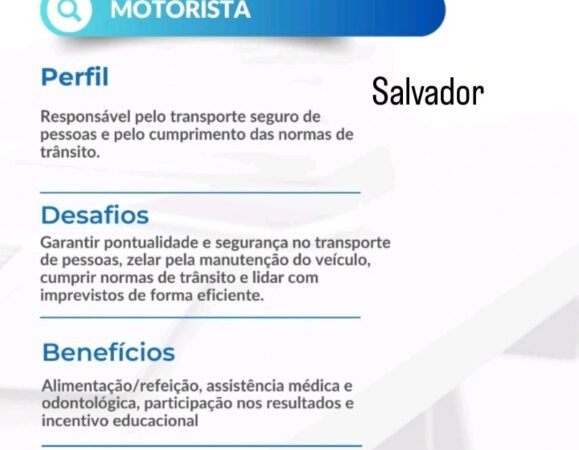 1 Vaga de emprego para Motorista na empresa Bahia BPO em 10/09