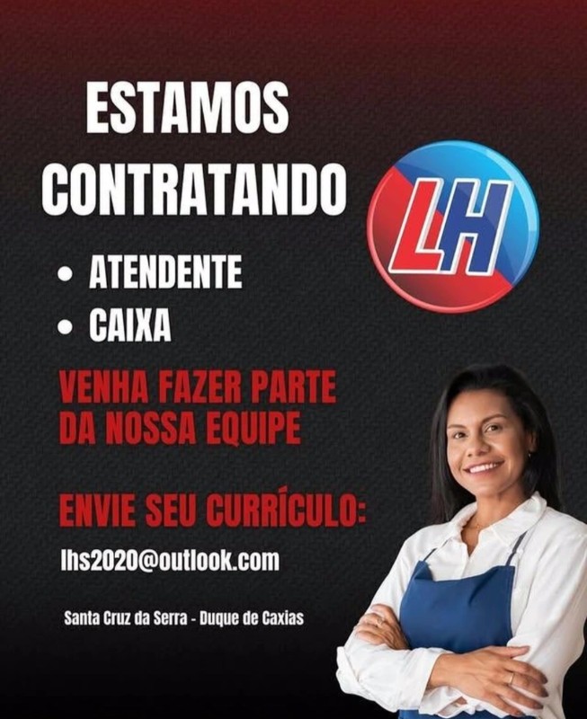 2 Vagas de emprego para Atendente, Caixa na empresa Santa Cruz de Serra, Duque de Caxias em 18/09
