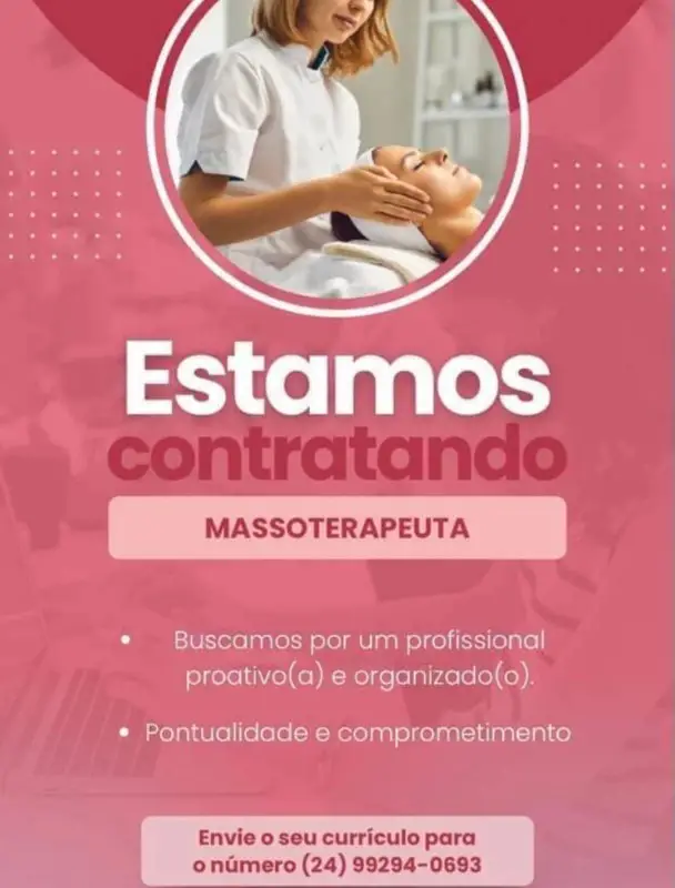 1 Vaga de emprego para Massoterapeuta na Cidade Rio de Janeiro em 11/09