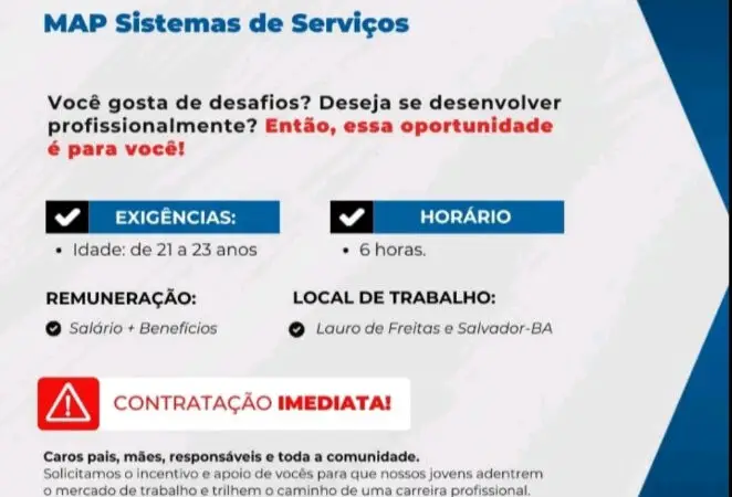 1 Vaga de emprego para Asg Jovem Aprendiz na empresa Grupo MAP em 10/09