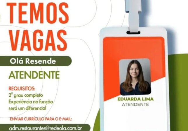 1 Vaga de emprego para Atendente sem experiência na empresa Olá Resende em 11/09