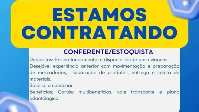 1 Vaga de emprego para Conferente, Estoquista na empresa Brazlimp em 09/09