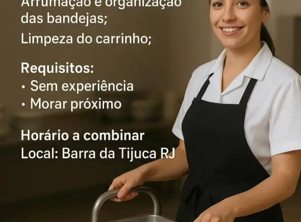 1 Vaga de emprego para Copeira sem experiência na empresa CFF Franquias em 09/09