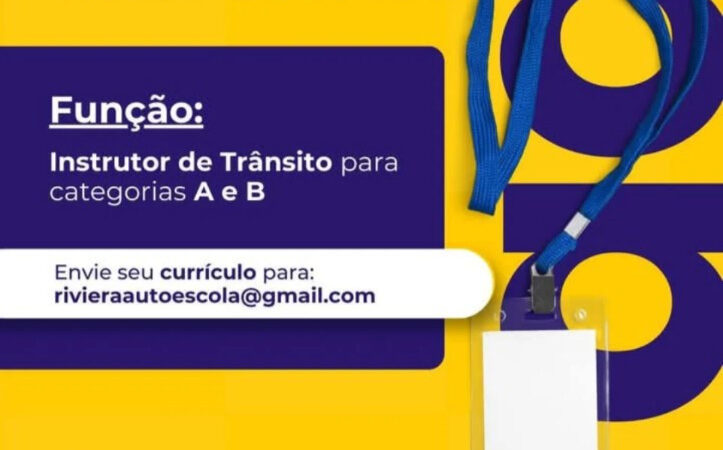 1 Vaga de emprego para Instrutor De Trânsito na empresa Auto Escola Riviera em 09/09