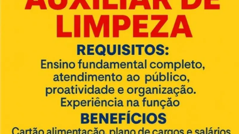 2 Vagas de emprego para Vigia, Auxiliar De Limpeza na empresa Elranchito em 10/09