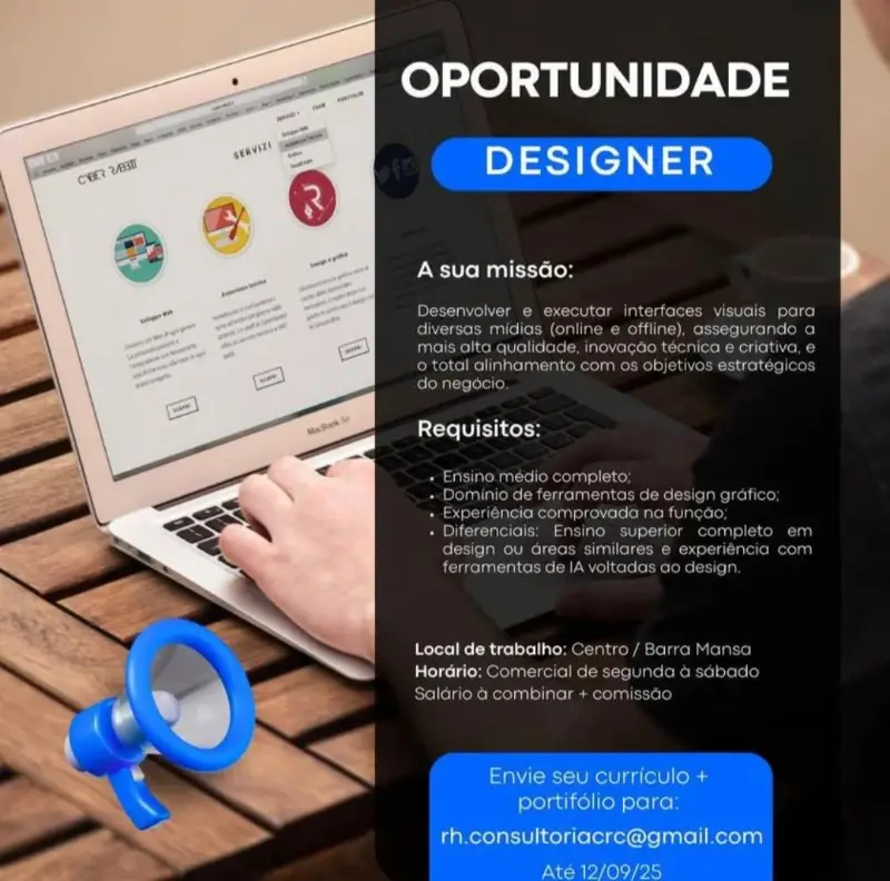 1 Vaga de emprego para Designer na Cidade Rio de Janeiro em 11/09