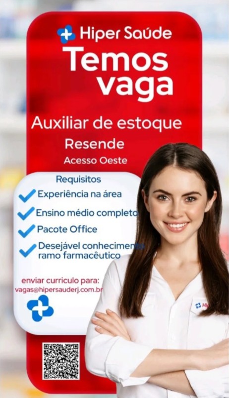 1 Vaga de emprego para Auxiliar De Estoque sem experiência na empresa Hiper Saúde em 18/09