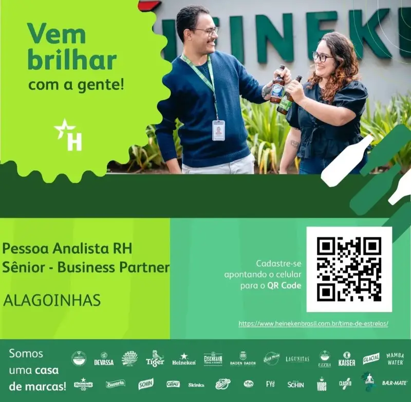 1 Vaga de emprego para Pessoa Analista Rh Sênior Business Partner na empresa Heineken em 10/09
