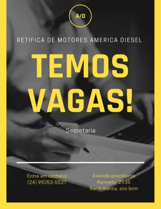 1 Vaga de emprego para Secretaria na empresa Retifica de Motores America Diesel em 09/09