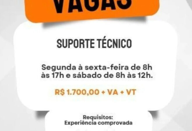 1 Vaga de emprego para Suporte Técnico no Bairro Boca do Rio, Salvador em 11/09