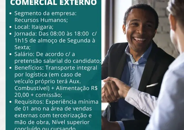 1 Vaga de emprego para Consultor Comercial Externo na empresa Nurec em 11/09