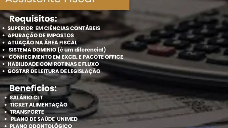 1 Vaga de emprego para Assistente Fiscal na empresa Decisão Brasil em 11/09