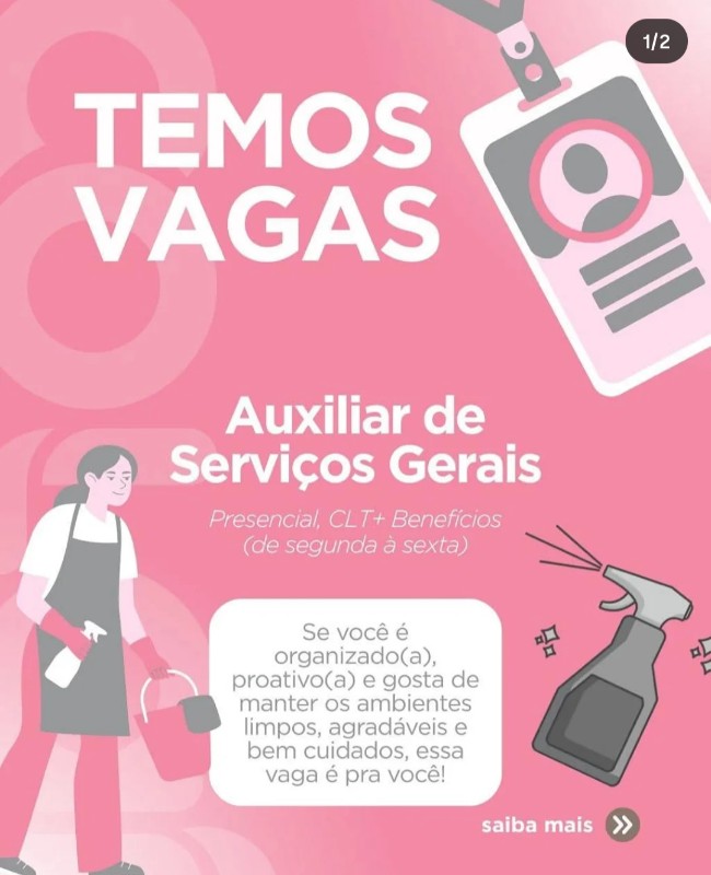 1 Vaga de emprego para Auxiliar De Serviços Gerais na empresa Colaí em 20/09