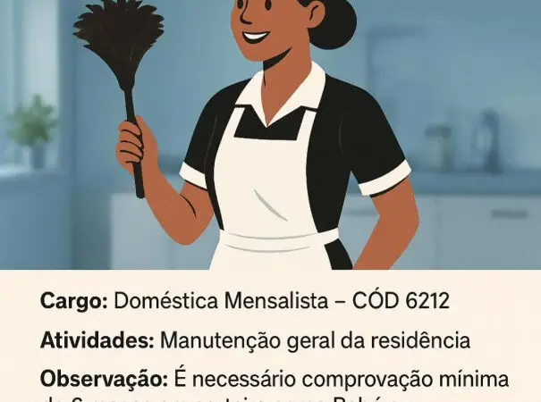 1 Vaga de emprego para Doméstica Mensalista na empresa Helpbaba em 09/09