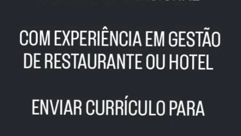 1 Vaga de emprego para Gerente Operacional no Segmento Restaurante ou Hotel em 11/09
