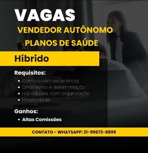 1 Vaga de emprego para Vendedor Autônomo sem experiência na Cidade Rio de Janeiro em 25/09