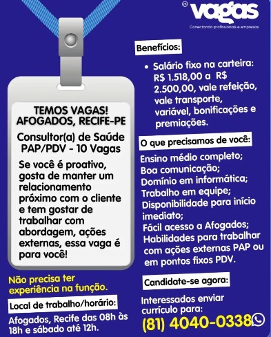 10 Vagas de emprego para Consultor sem experiência no Segmento de saúde em 25/09