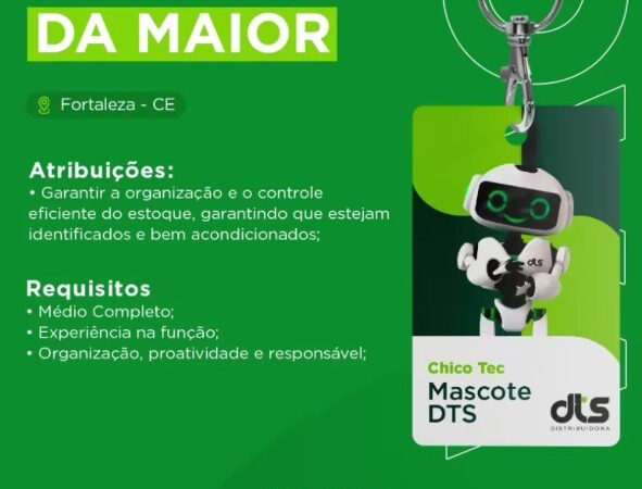 1 Vaga de emprego para Auxiliar De Estoque na empresa DTS Distribuidora em 11/09