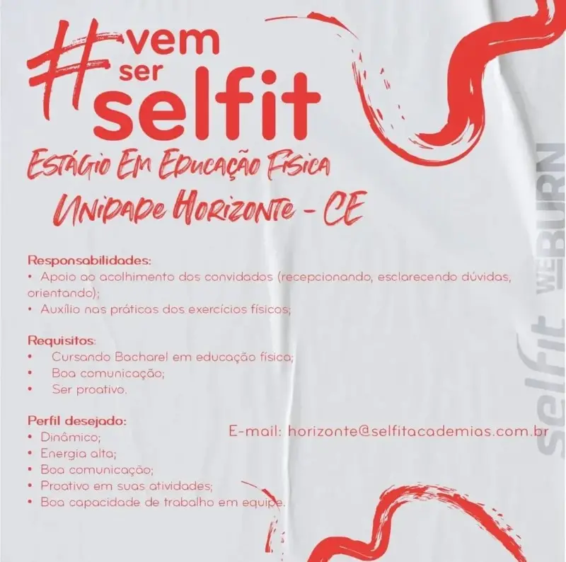 1 Vaga de emprego para Estagiário De Educação Física na empresa Academia Selfit em 12/09