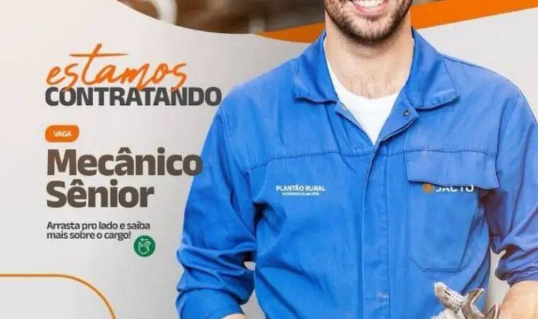 1 Vaga de emprego para Mecânico Sênior na empresa PLANTAORURAL em 06/09