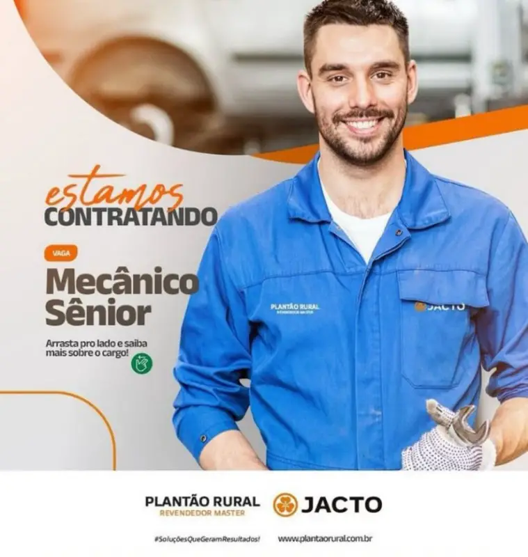 1 Vaga de emprego para Mecânico Sênior na empresa PLANTAORURAL em 06/09