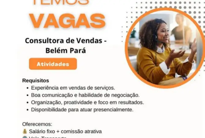 1 Vaga de emprego para Consultora De Vendas na empresa GPD CONSULTORIA E SERVIÇOS em 06/09