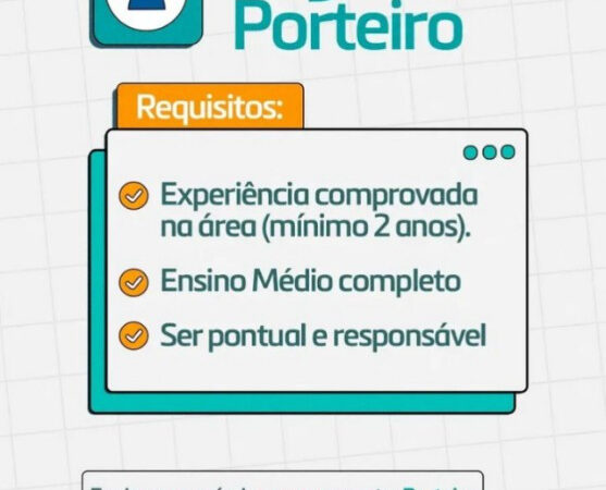 1 Vaga de emprego para Porteiro na empresa PREMIUM COLEGIO em 06/09