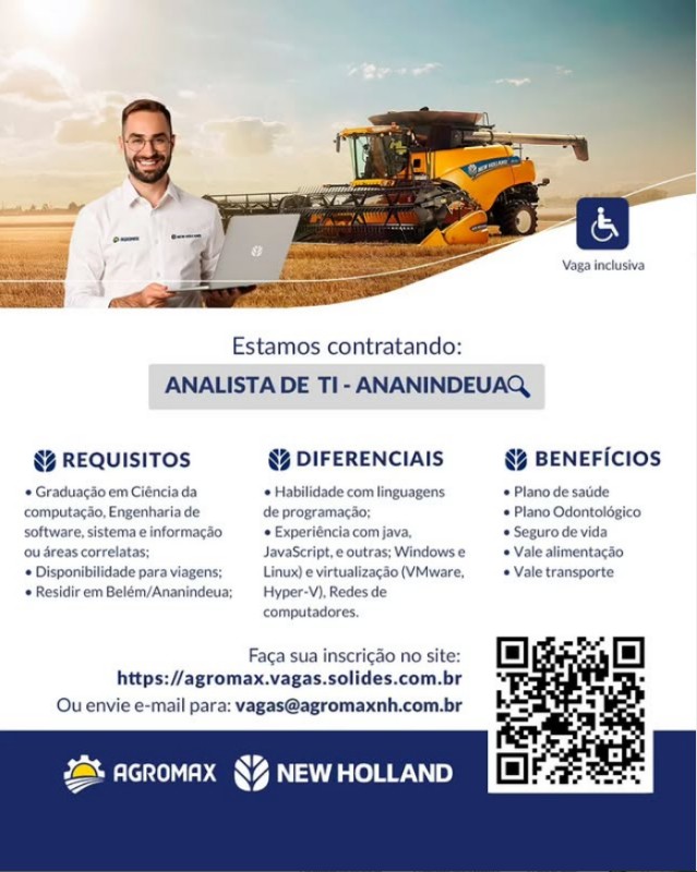 1 Vaga de emprego para Analista De Ti na empresa AGROMAX em 19/09