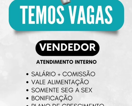 1 Vaga de emprego para Vendedor Interno no segmento comercial em 11/09