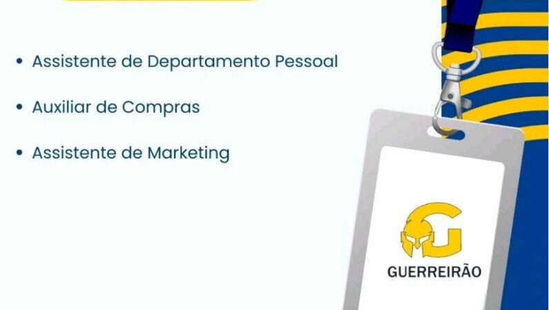 1 Vaga de emprego para Assistente De Departamnto Pessoal Auxiliar De Compras Assistente De Marketing na empresa GUERREIRÃO BR em 06/09