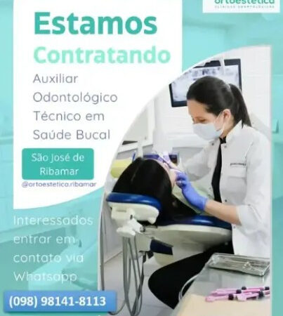 2 Vagas de emprego para Auxiliar Odontológico, Técnico De Saúde Bucal na empresa Clínica Ortoestética em 08/09