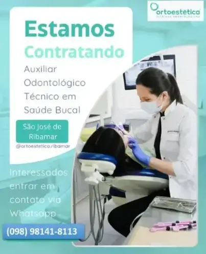 2 Vagas de emprego para Auxiliar Odontológico, Técnico De Saúde Bucal na empresa Clínica Ortoestética em 08/09