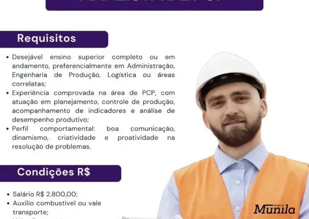 1 Vaga de emprego para Analista De Pcp no bairro de Aerolândia em 12/09