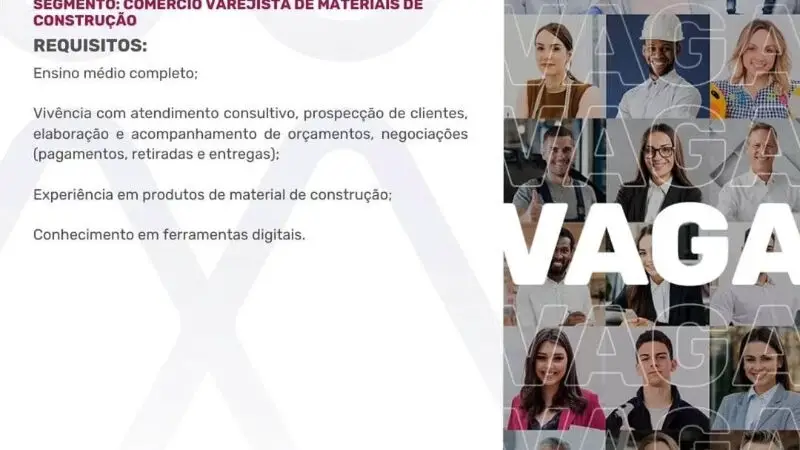 1 Vaga de emprego para Consultor De Vendas no segmento comercial em 10/09