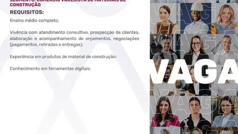 1 Vaga de emprego para Consultor De Vendas no segmento de comércio varejista em 10/09