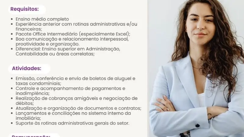 1 Vaga de emprego para Auxiliar Administrativo na empresa SB Consult em 11/09