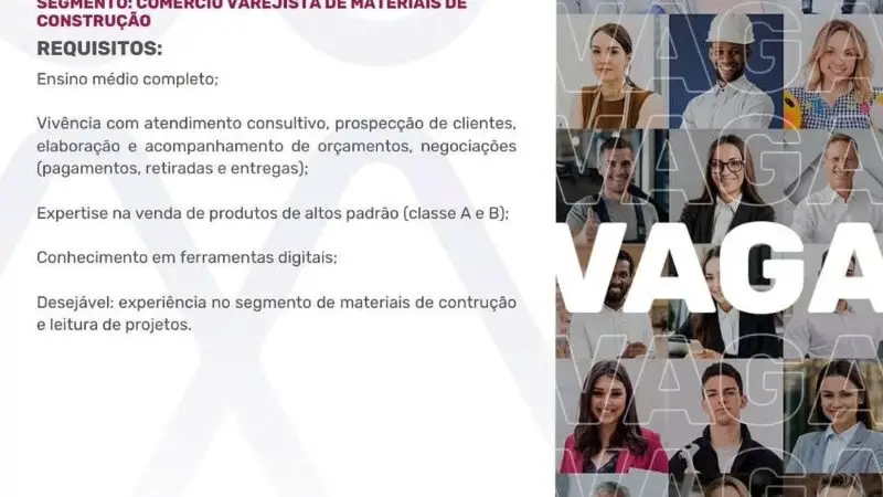 1 Vaga de emprego para Consultor De Vendas no bairro de Eusébio em 10/09