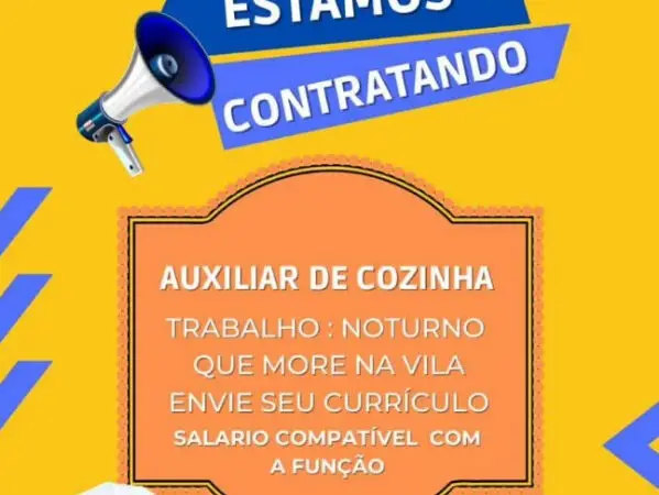 1 Vaga de emprego para Auxiliar De Cozinha na empresa Praça em 06/09