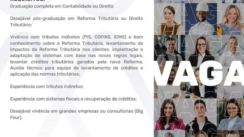 1 Vaga de emprego para Analista Tributário no segmento de auditoria em 10/09