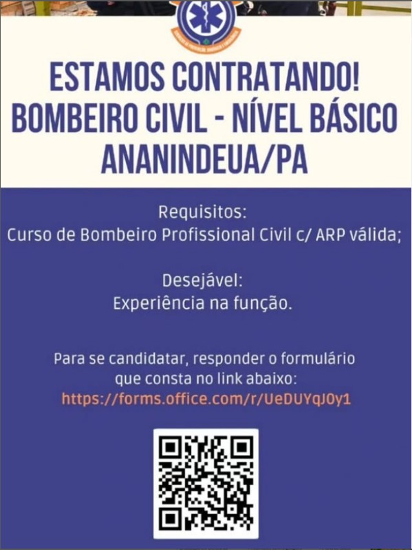 1 Vaga de emprego para Bombeiro Civil na CIDADE em 19/09